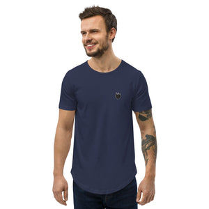 Navy Curved Hem Tee