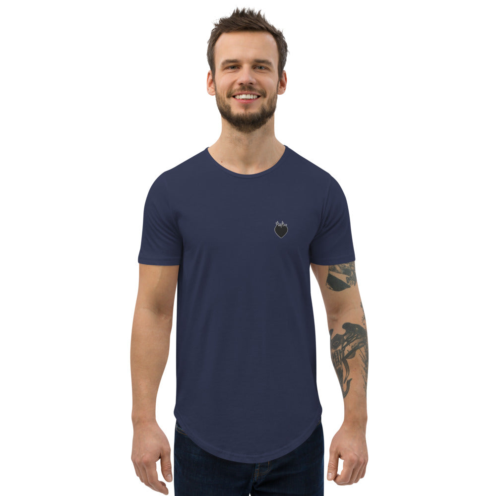 Navy Curved Hem Tee