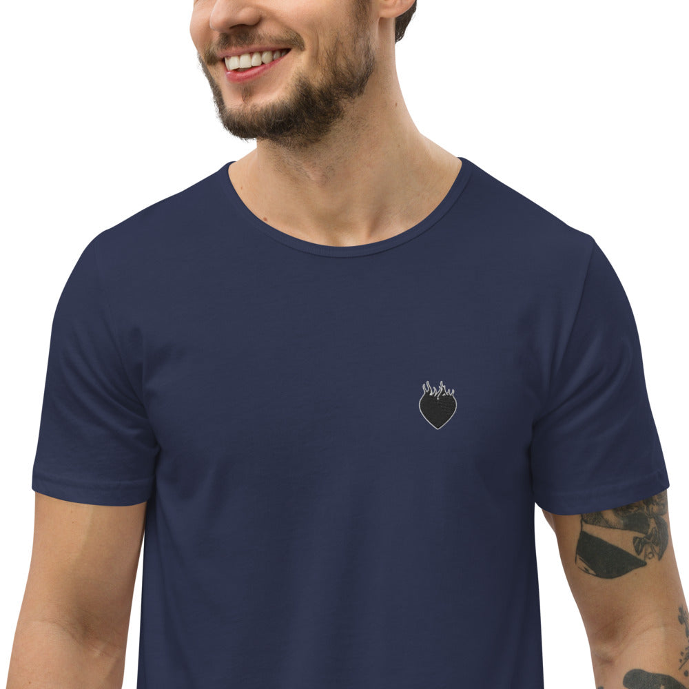 Navy Curved Hem Tee